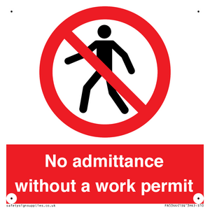 No admittance without a permit